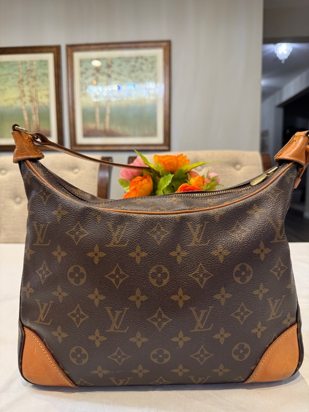 Authentic Louis Vuitton Monogram Boulogne Shoulder Bag - Picture 2 of 15